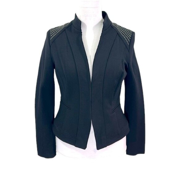 WHBM Jacket Size 12 Black Studded - Picture 1 of 13